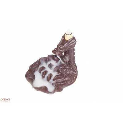 Incensiera in ceramica a flusso inverso backflow -- Piccolo Drago-- 8X10 CM