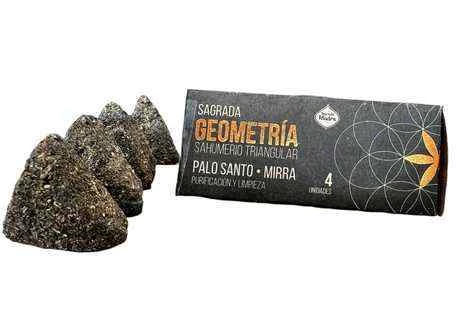 Incenso  Sagrada Madre Geometria a Piramide Palo Santo e Mirra