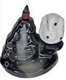 Incensiera in ceramica con riflusso backflow --Ganesh  -14X7 cm