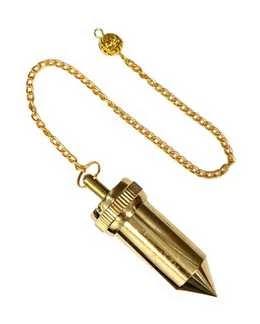 Pendolo In Ottone Dorato con Camera -- 40 G; 5,5 Cm