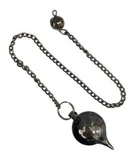 Pendolo In Metallo nero a Goccia--20-30 G; 3Cm