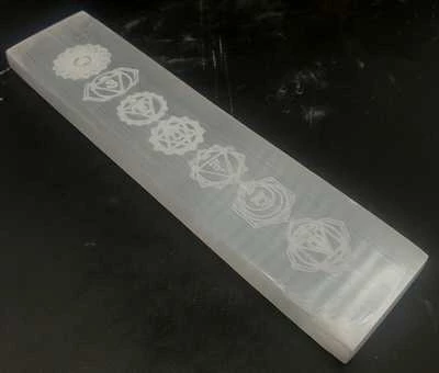 Porta incenso Selenite 7 Chakra - 15 cm