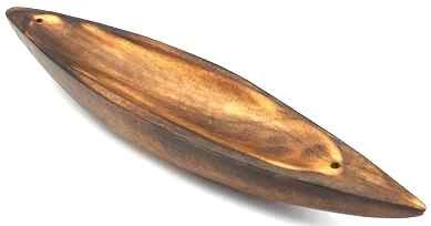 Porta incenso piroga  in legno per Bastoncini -- 25 Cm