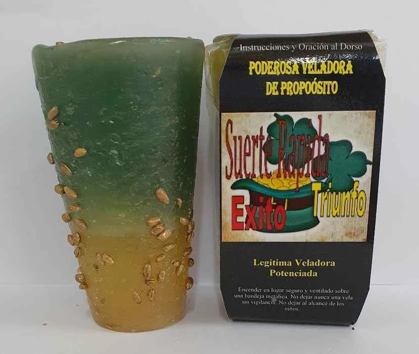 Candela esoterica -- Doble suerte -- Per richieste di fortuna e successo