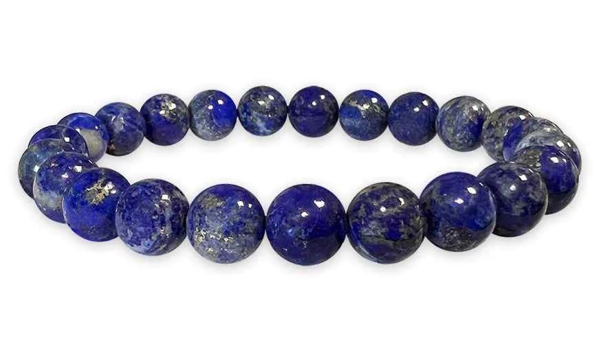 Bracciale Lapislazzuli naturale 'A' perle 8mm
