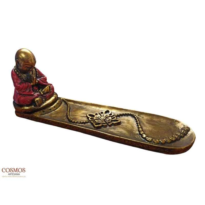 Portaincenso resina shaolin mantello rosso