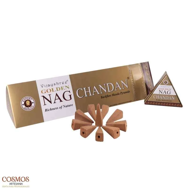 Coni di incenso Golden Nag Chandan a flusso inverso backflow