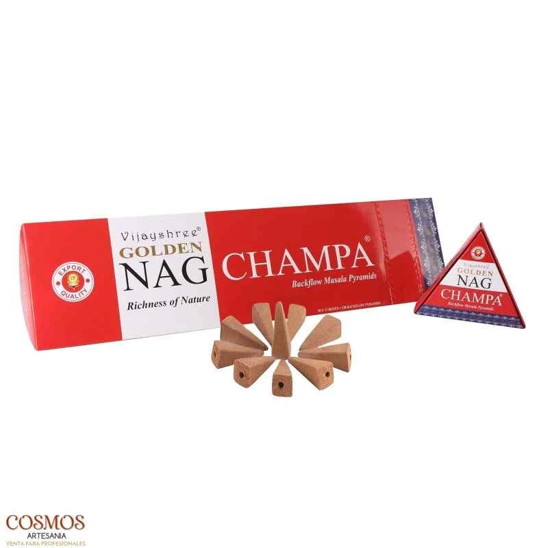 Coni di incenso Golden Nag Champa a flusso inverso backflow