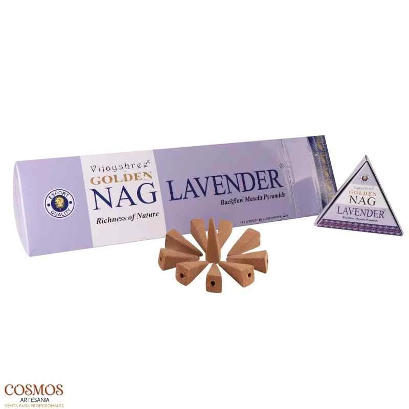 Coni di incenso Golden Nag Lavender a flusso inverso backflow