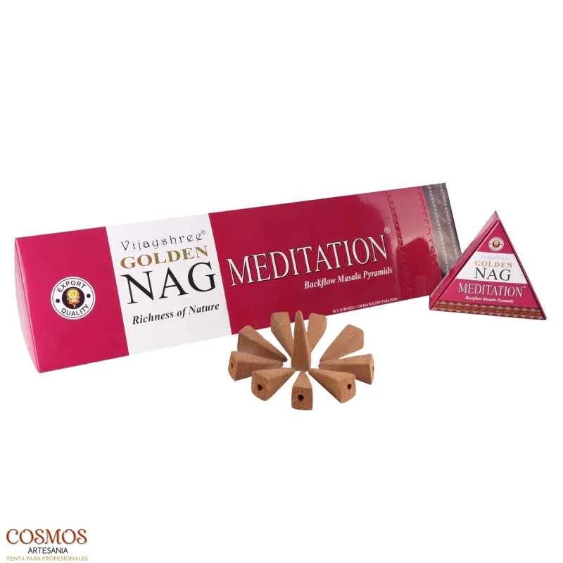 Coni di incenso Golden Nag Meditation a flusso inverso backflow