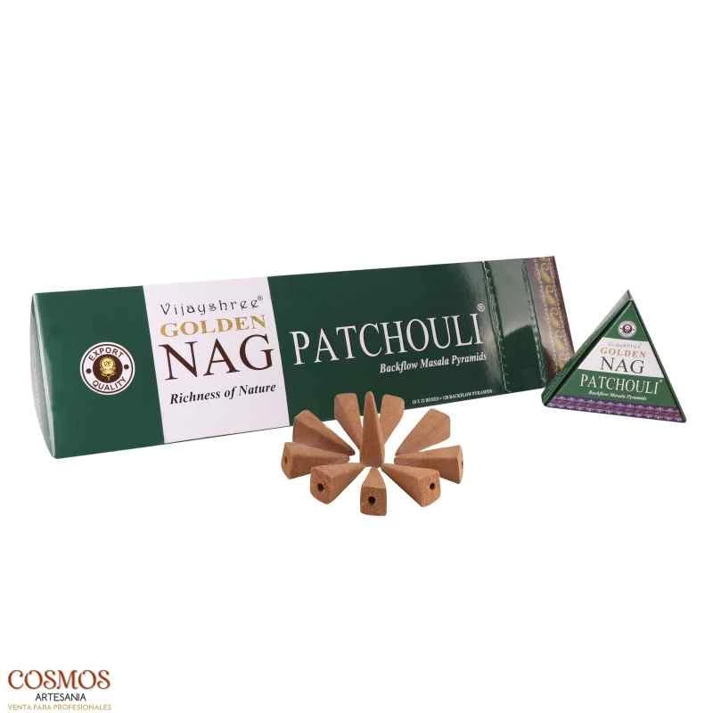 Coni di incenso Golden Nag Patchouli a flusso inverso backflow