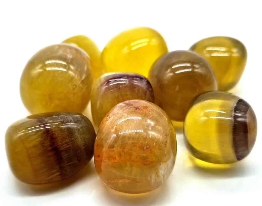 Fluorite gialla burattata