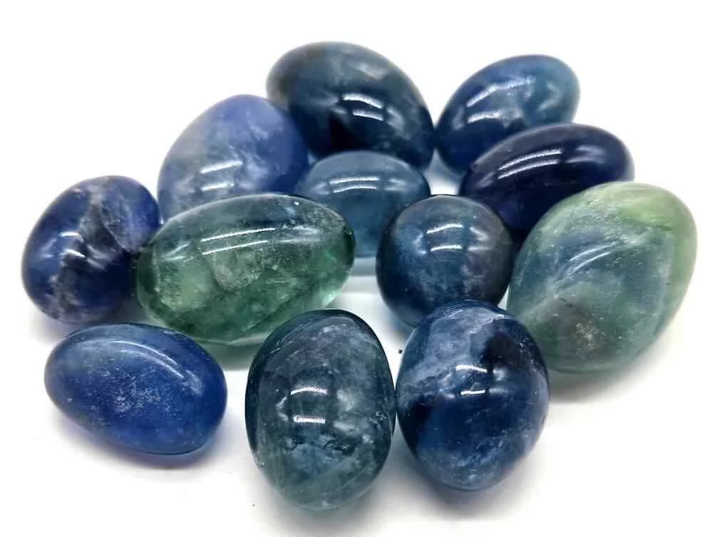 Fluorite Blu burattata