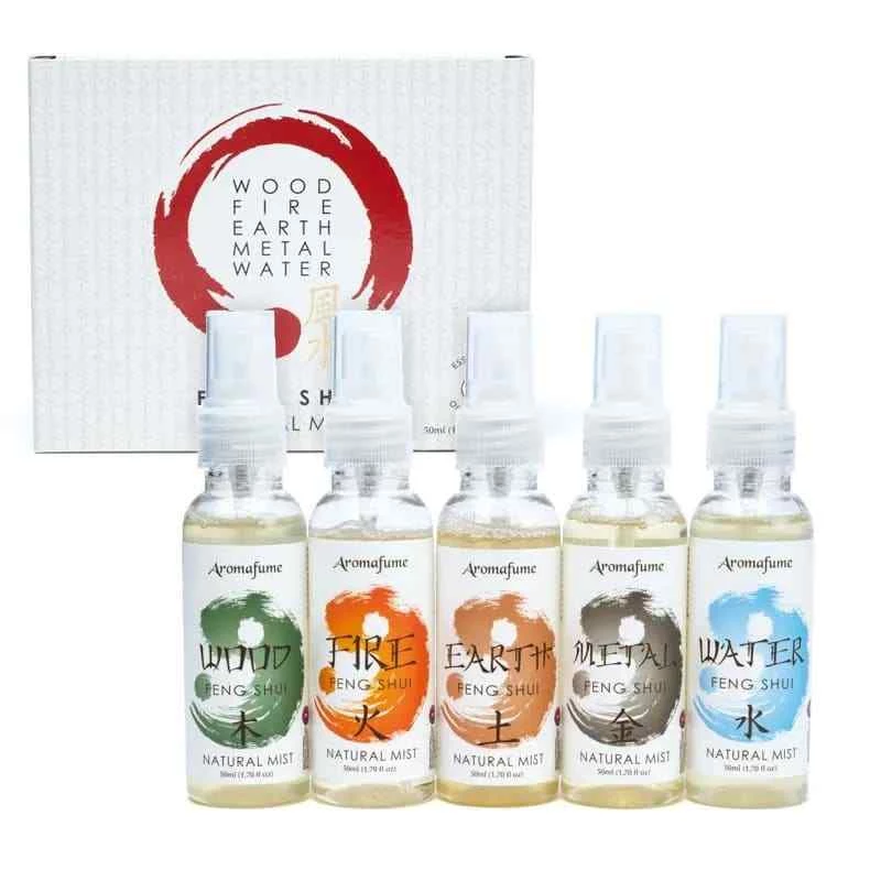 Aromafume - Set 5 spray feng shui per bilanciare i 5 elementi