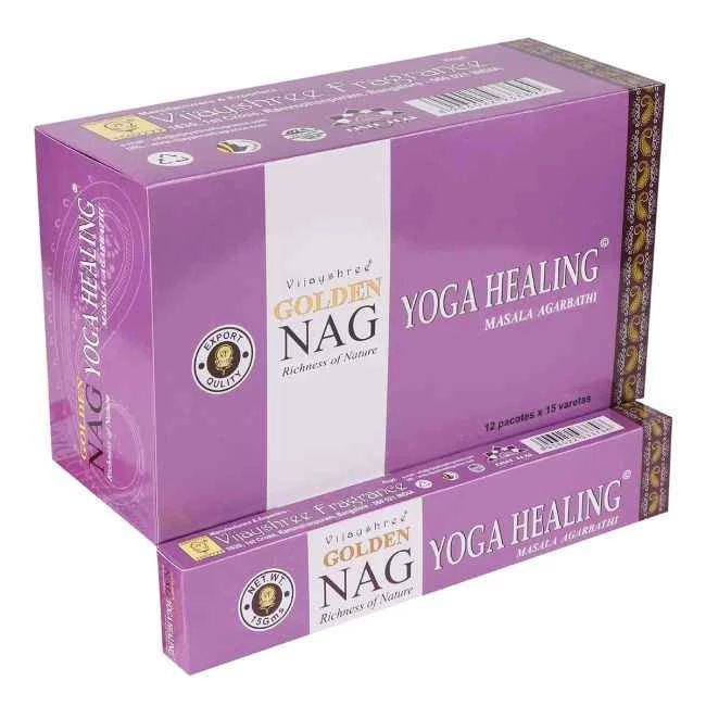 Incenso Vijayshree Golden Nag Yoga Healing -- 1 confezione da 15 g