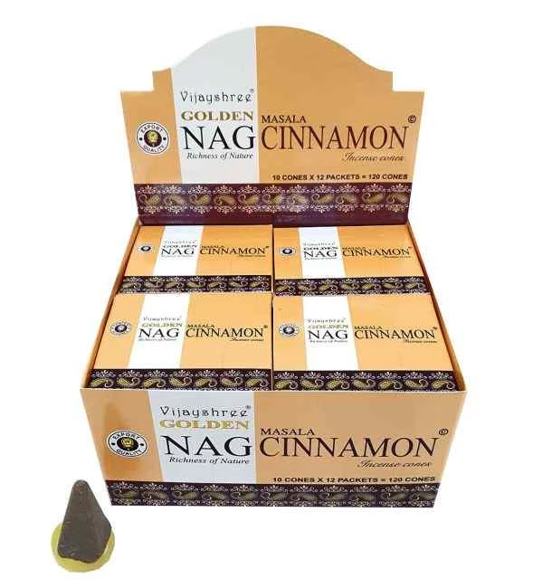 Coni di incenso Golden Nag Cinnamon -- 20 g