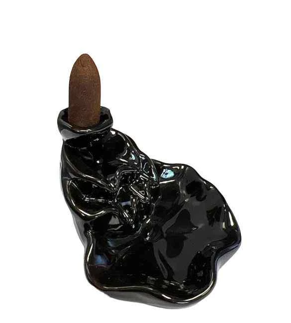 Incensiera in ceramica con riflusso backflow -- Cascata-- 9,5x10,5cm