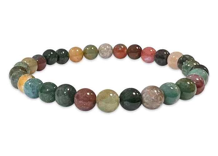 Bracciale Agata indiana perline 6mm