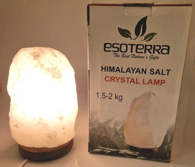 Lampada di sale Himalaya Grezza Bianca -- 1000/2000gr