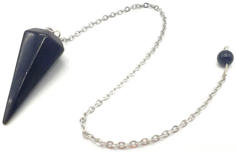 Pendolo Ossidiana Nera Sfaccettato Appuntito -- 3,5 Cm