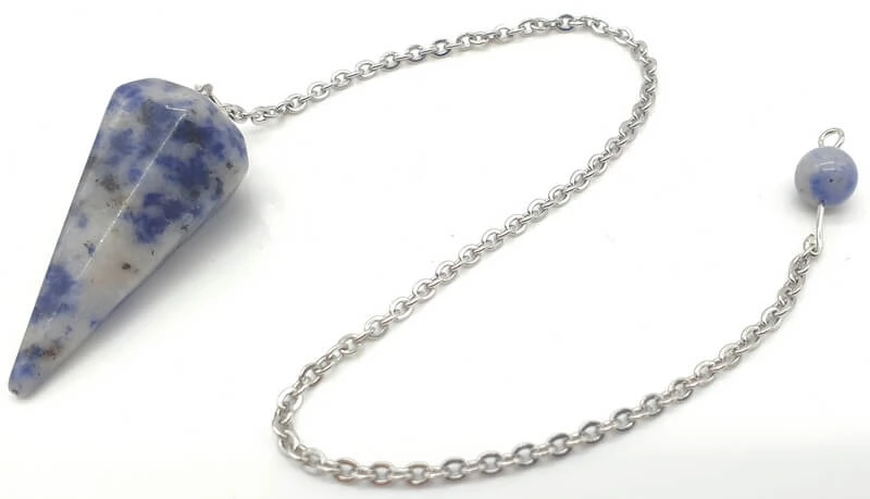 Pendolo Sodalite Sfaccettato Appuntito -- 3,5 Cm