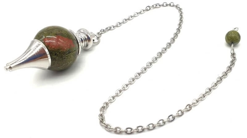 Pendolo Unakite a Sfera -- 4 Cm