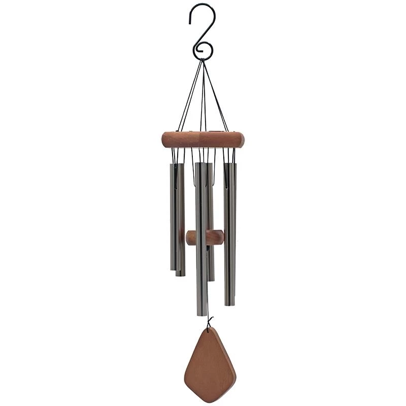 Campana A Vento 6 Cannei in metallo e legno -- 50 Cm