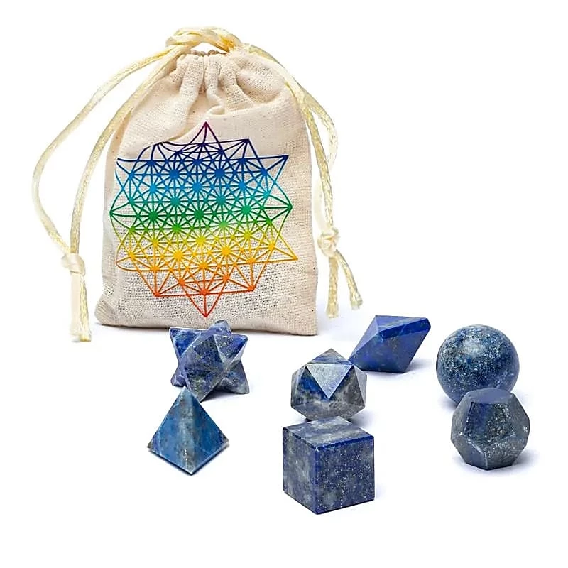 Set 7 pz Geometria sacra Lapislazuli