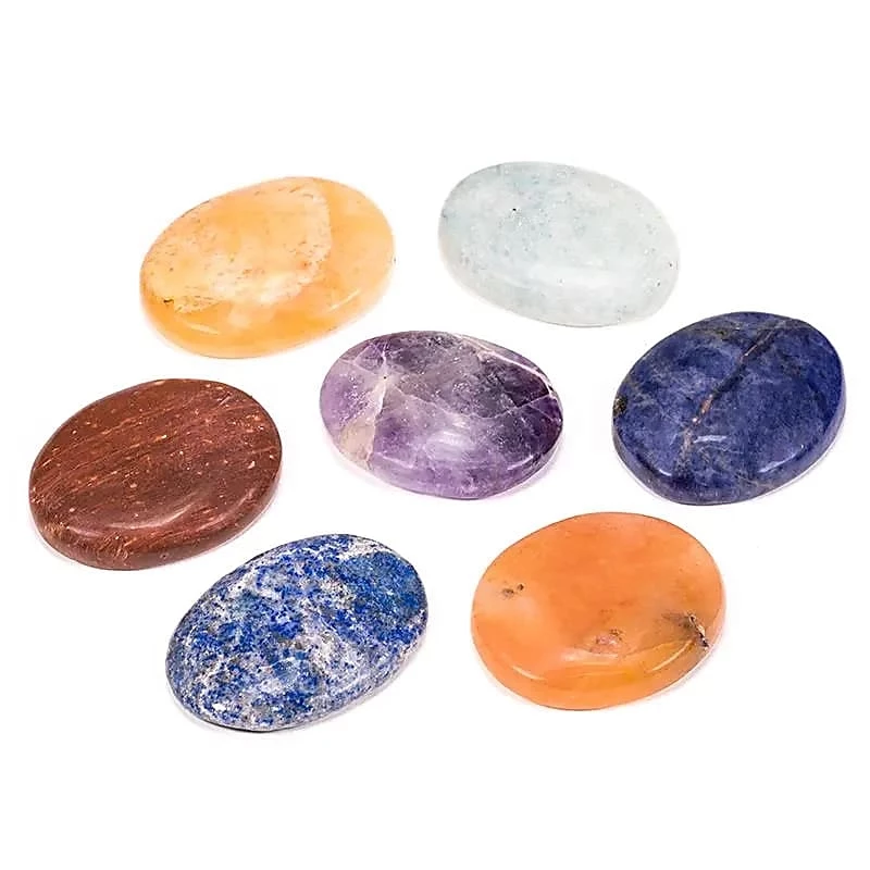 Set 7 pietre ovali colori dei chakra