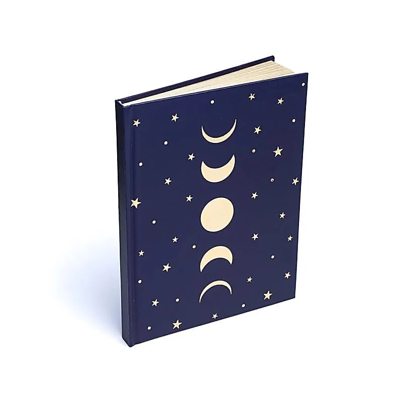 Quaderno fasi lunari e stelle nero