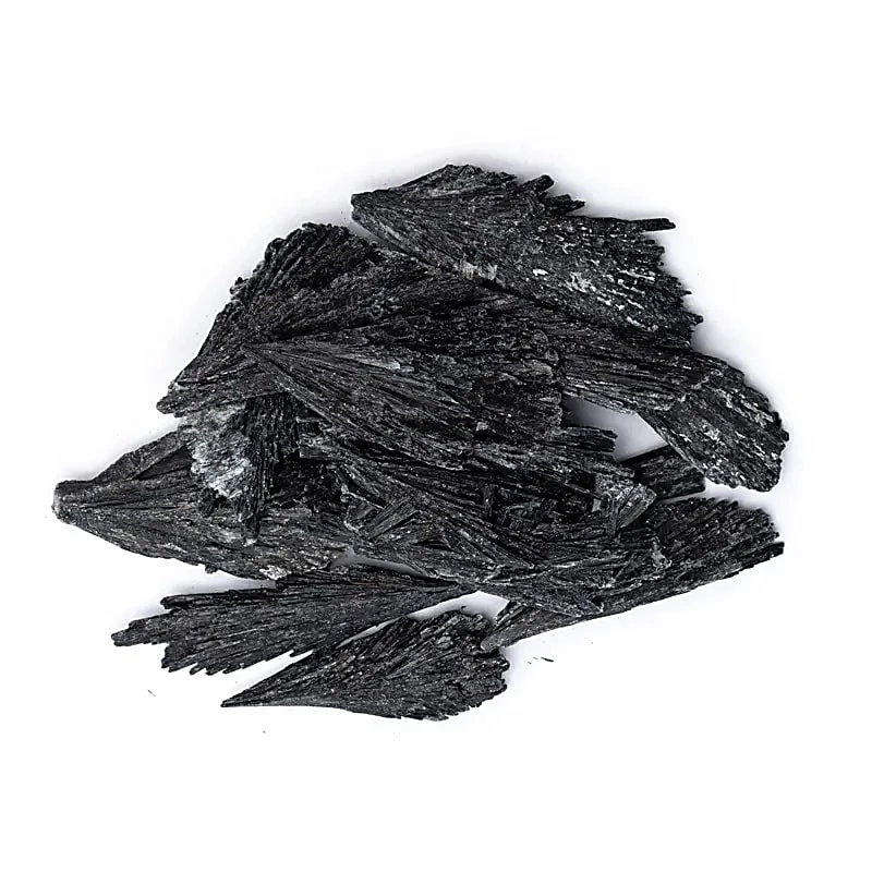 Scheggia di Cianite Nera Grezza singola pietra,Misura cm±4-9