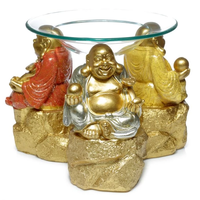 Brucia Essenze in resina e vetro - Buddha cinese