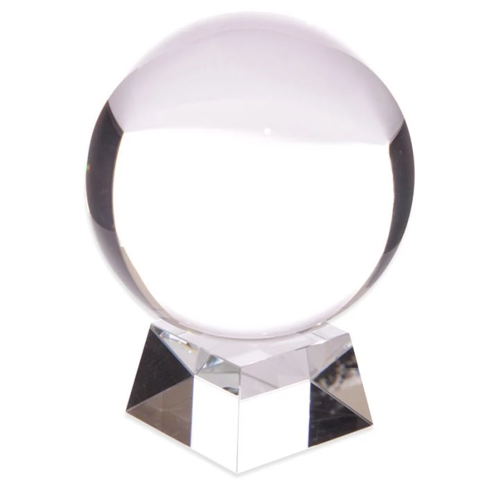Sfera Di Cristallo 10cm con base in vetro