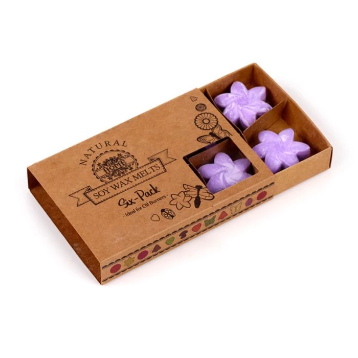 set 6 pz di cera di soia fatte a mano Lavanda