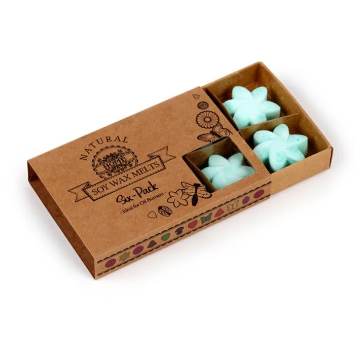 set 6 pz di cera di soia fatte a mano Giardino segreto