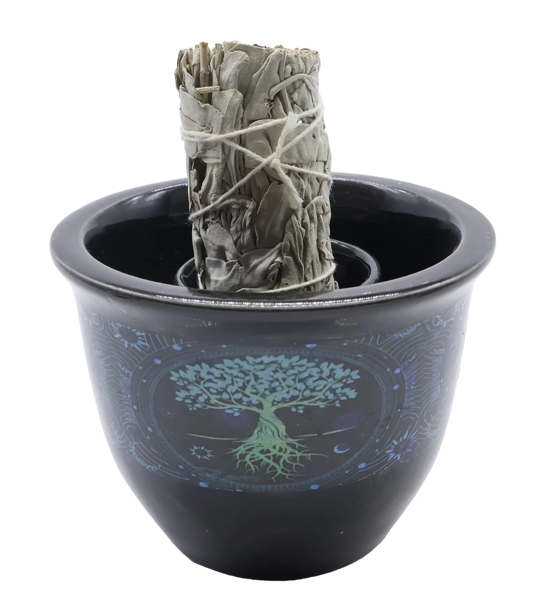 Bruciatore in ceramica per fumigazione albero della vita  cm 8x9