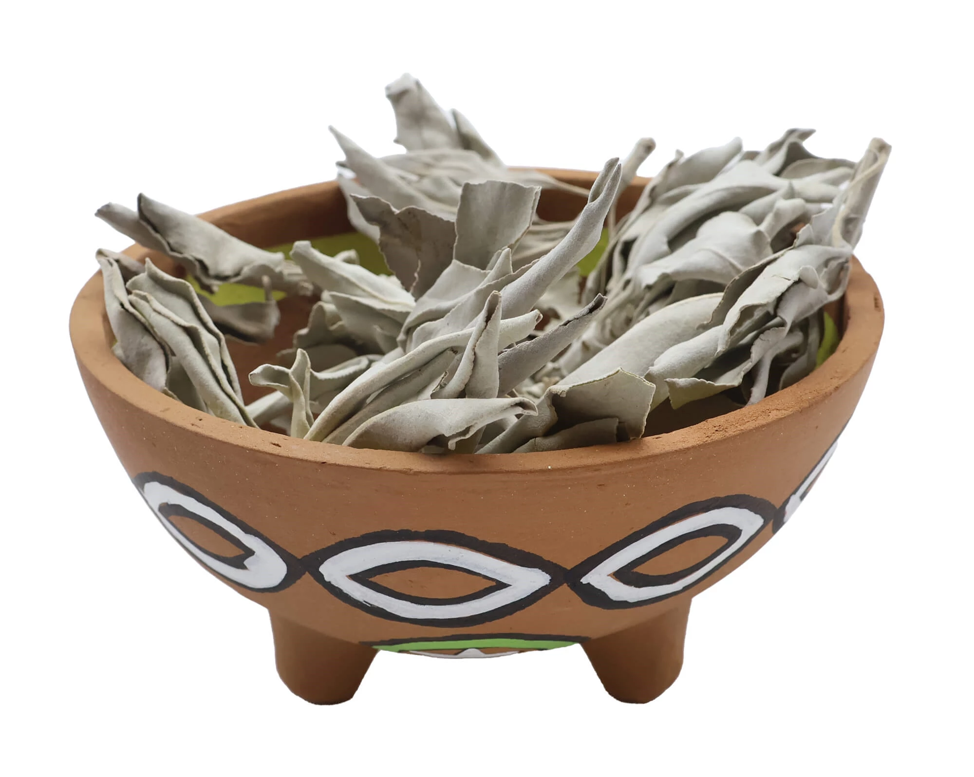 Bruciatore in ceramica per fumigazione  etnica con piedini cm 13