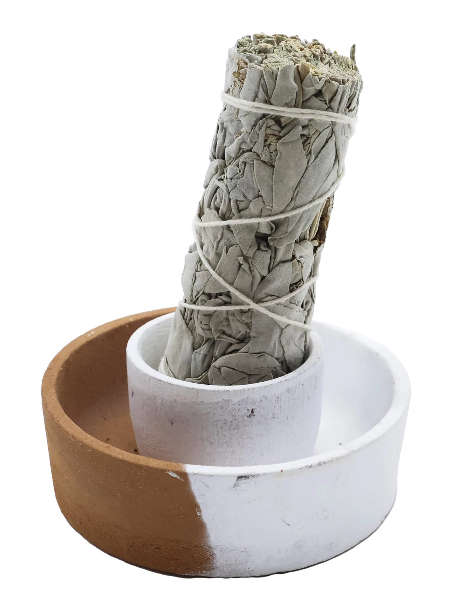 Bruciatore in ceramica per fumigazione  bicolore  cm 9