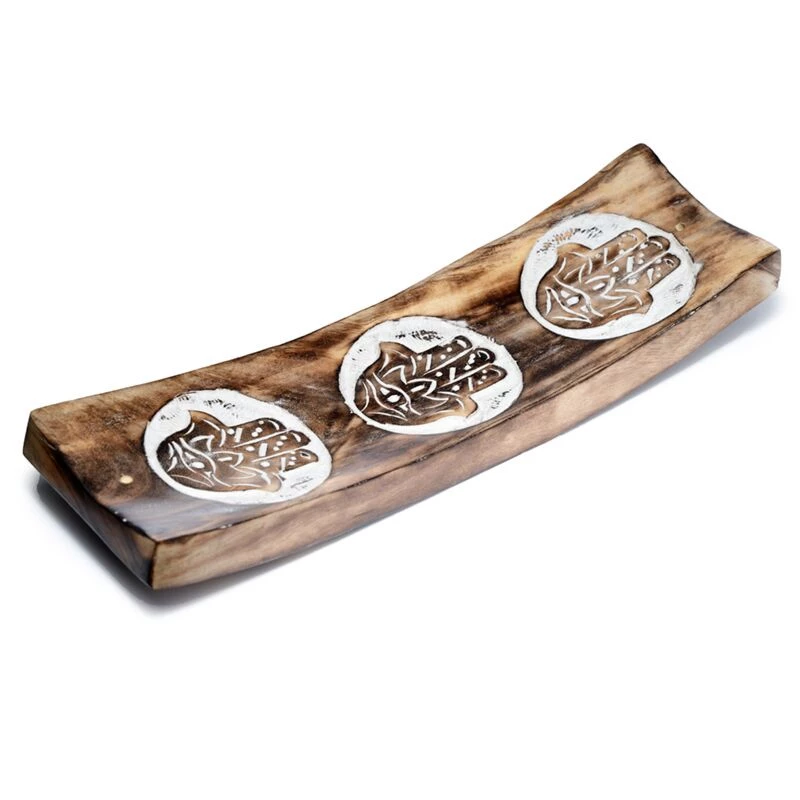 Portaincenso Legno di mango mano di fatima cm 27,5