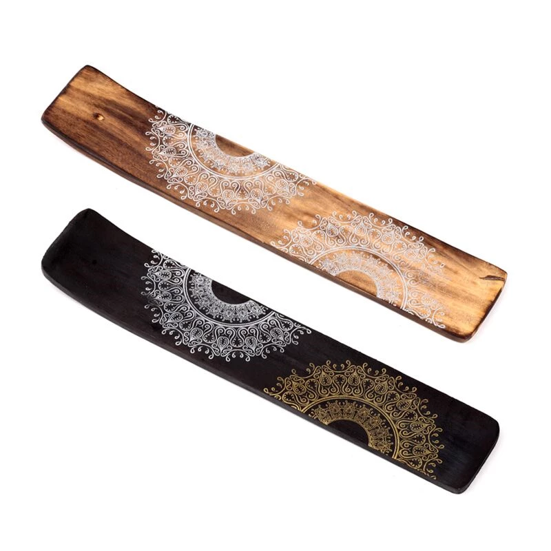 Portaincenso Legno di mango mandala cm 26