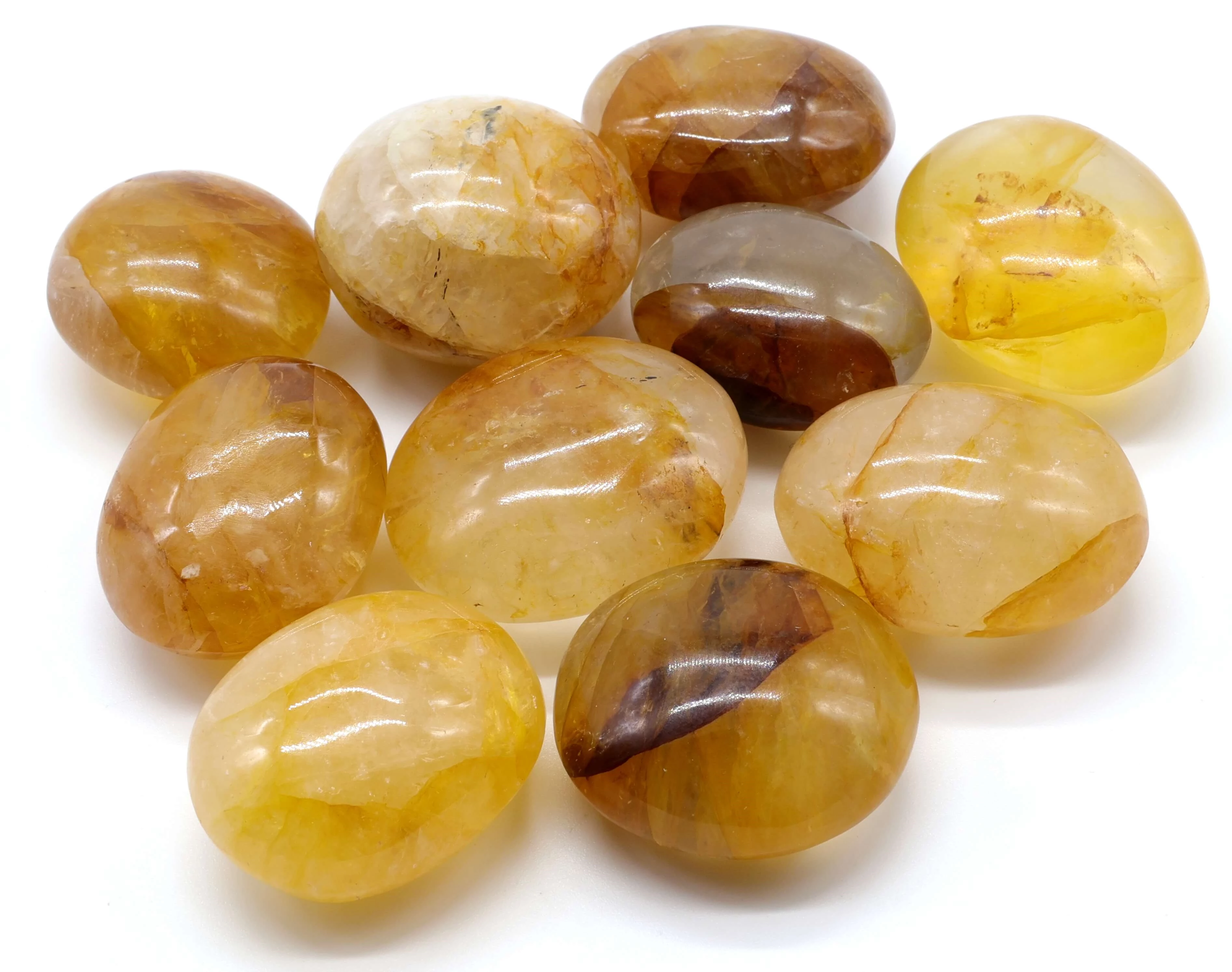 Quarzo celeste Golden Healing burattato