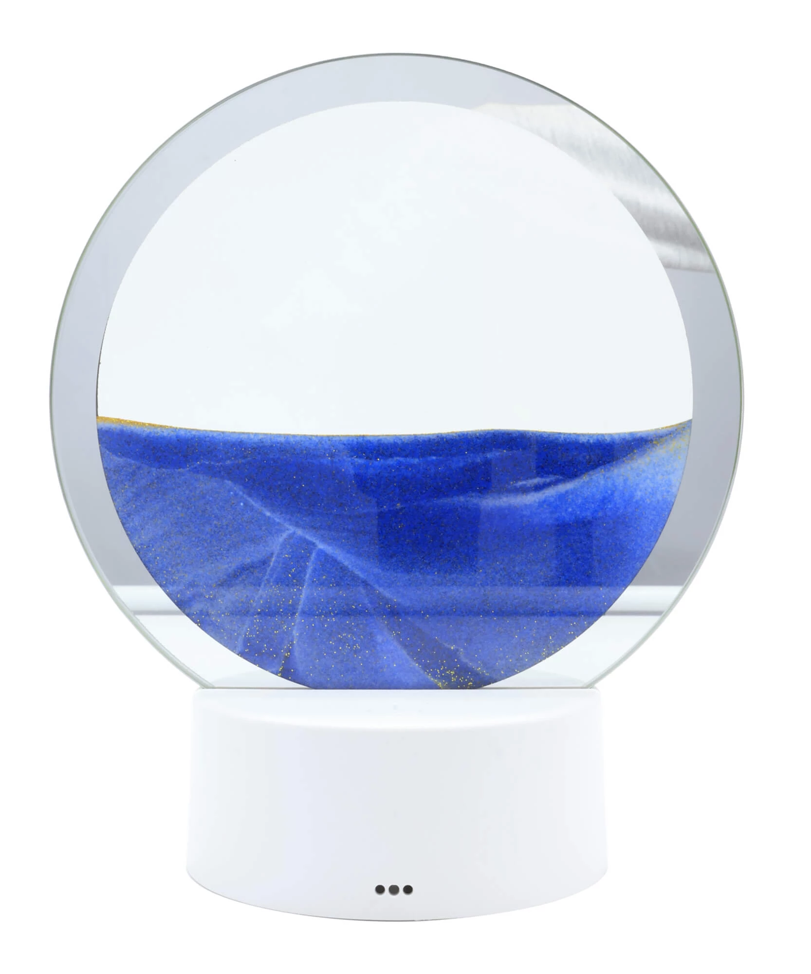 Lampada di Sabbia rotonda Blu cm 18