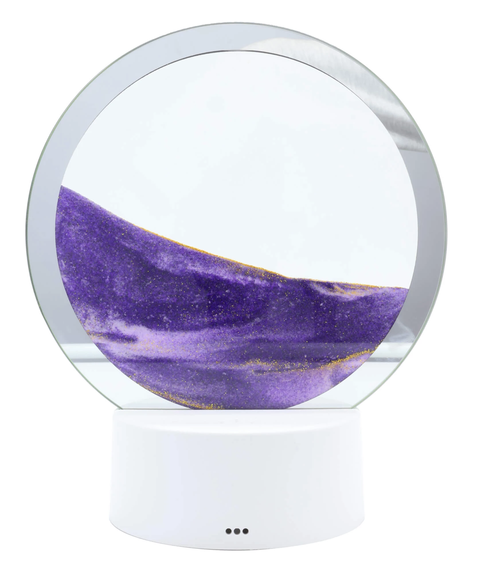Lampada di Sabbia rotonda Viola cm 18