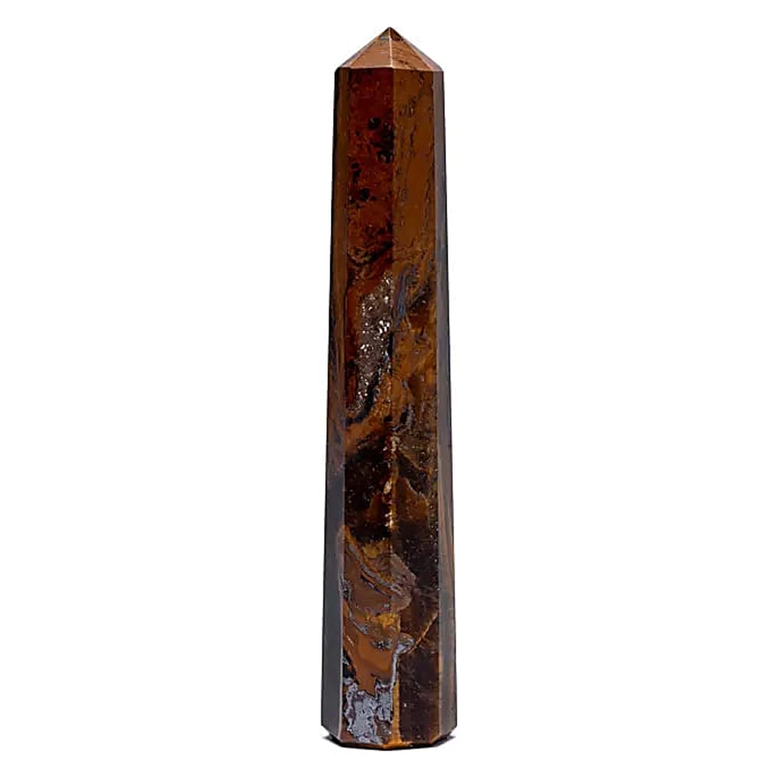 Obelisco in Occhio di Tigre -- 7,5-10 Cm