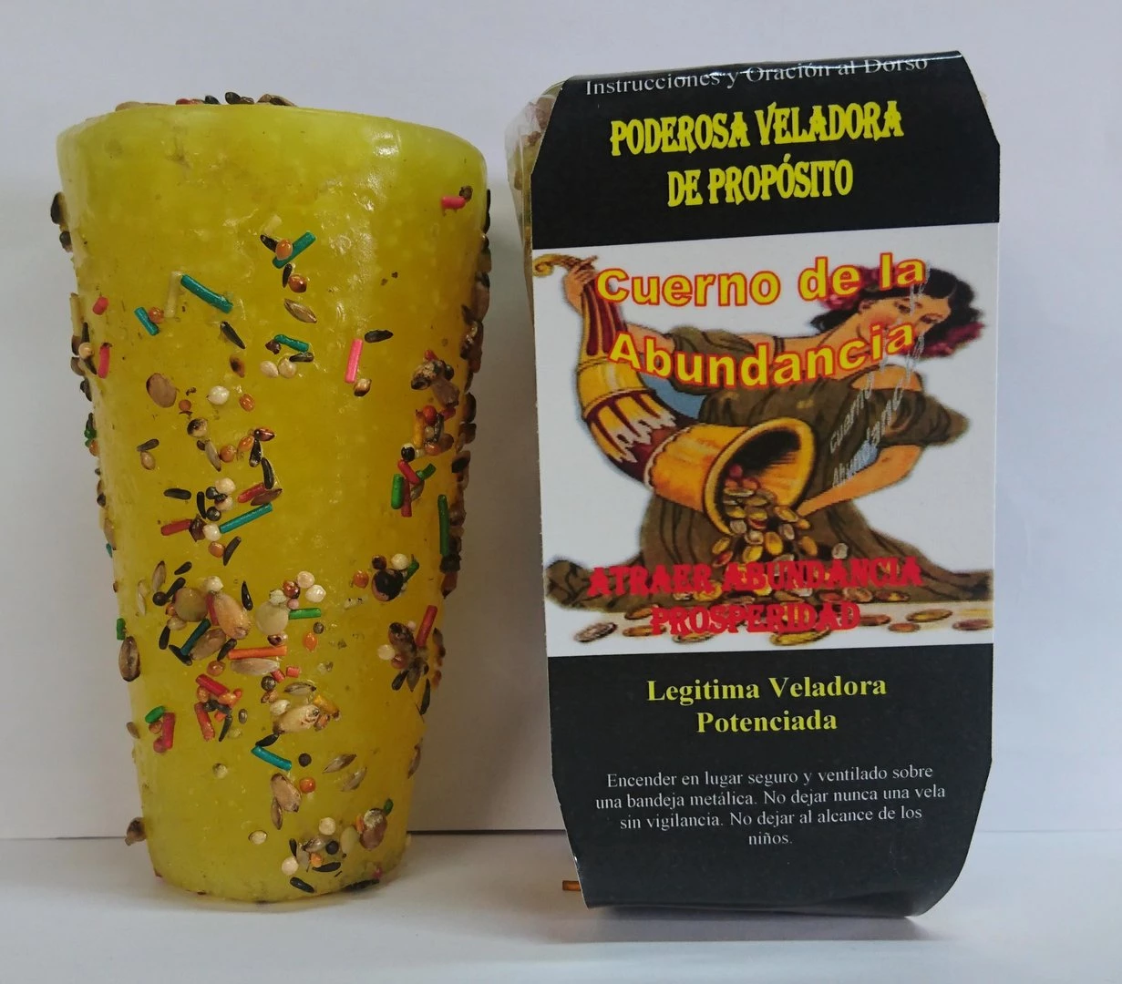 Candela esoterica -- Corno dell'abbondanza -- per attrarre fortuna e abbondanza