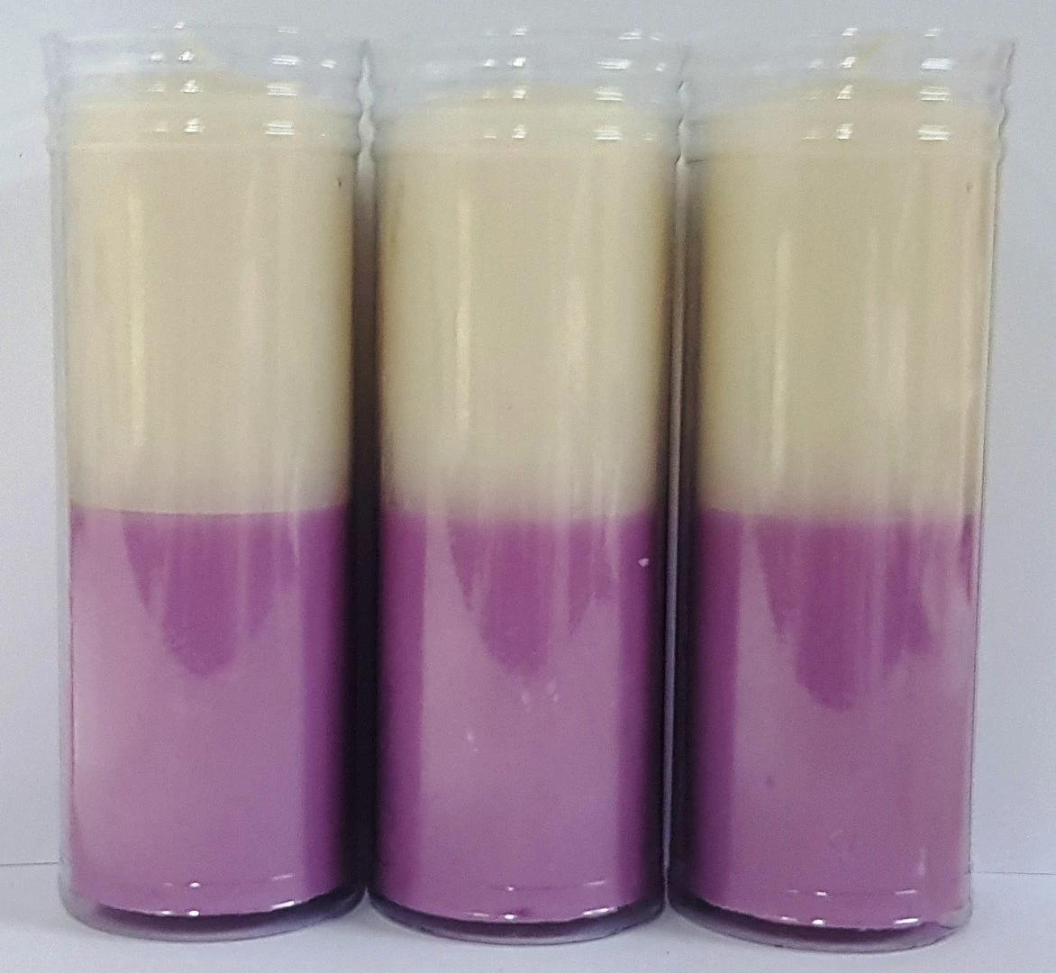 Cero da rituale colore pieno - Bianco e fucsia