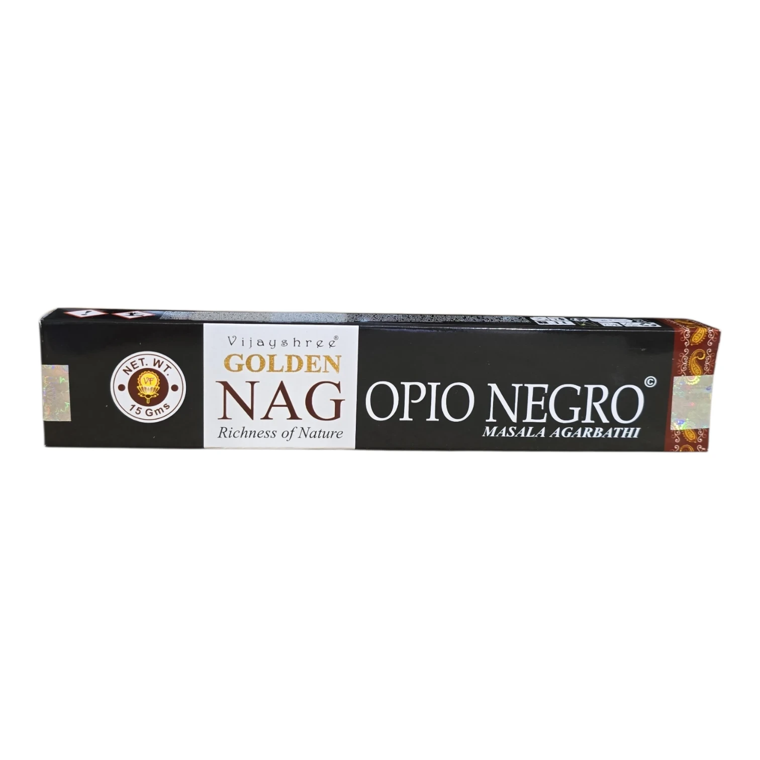 Incenso Vijayshree Golden Nag Oppio Nero -- 1 confezione da 15gr