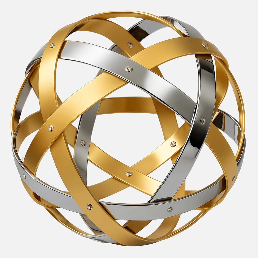 Pentasfera Ø 32CM - CROMO/ORO