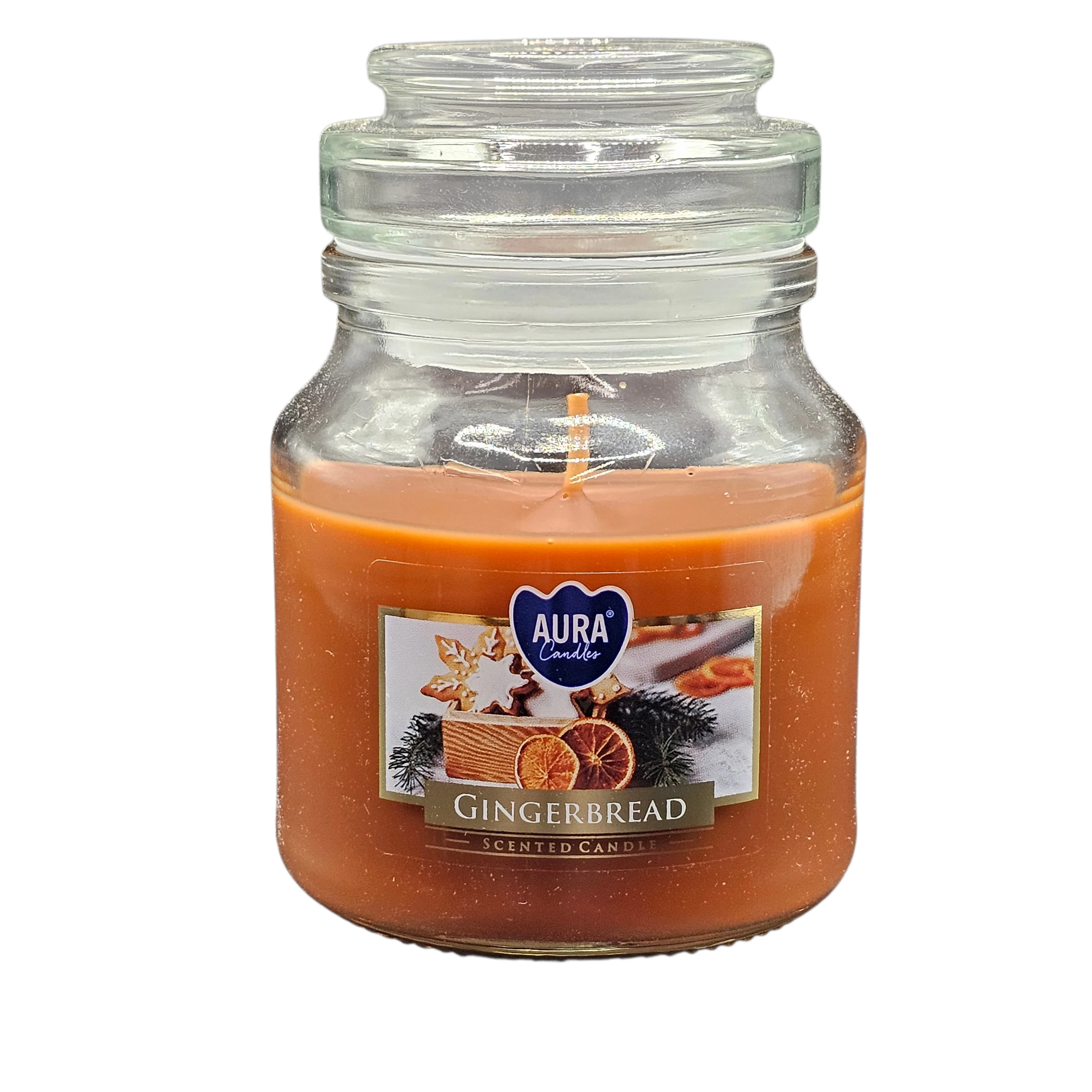 Candela Aura in vetro Pan di Zenzero