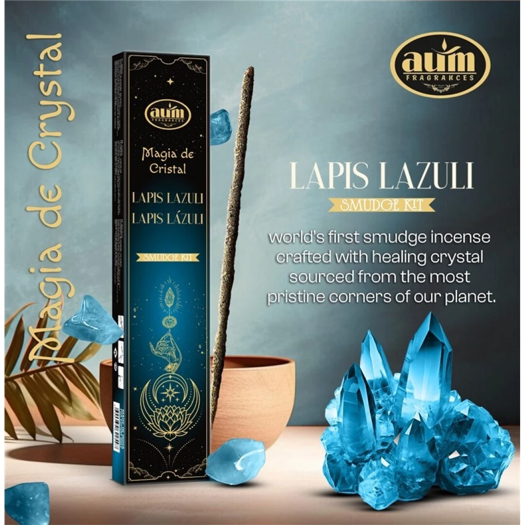 Incenso Aum Magia dei Cristalli con Pietre di Lapislazuli -- 20Gr